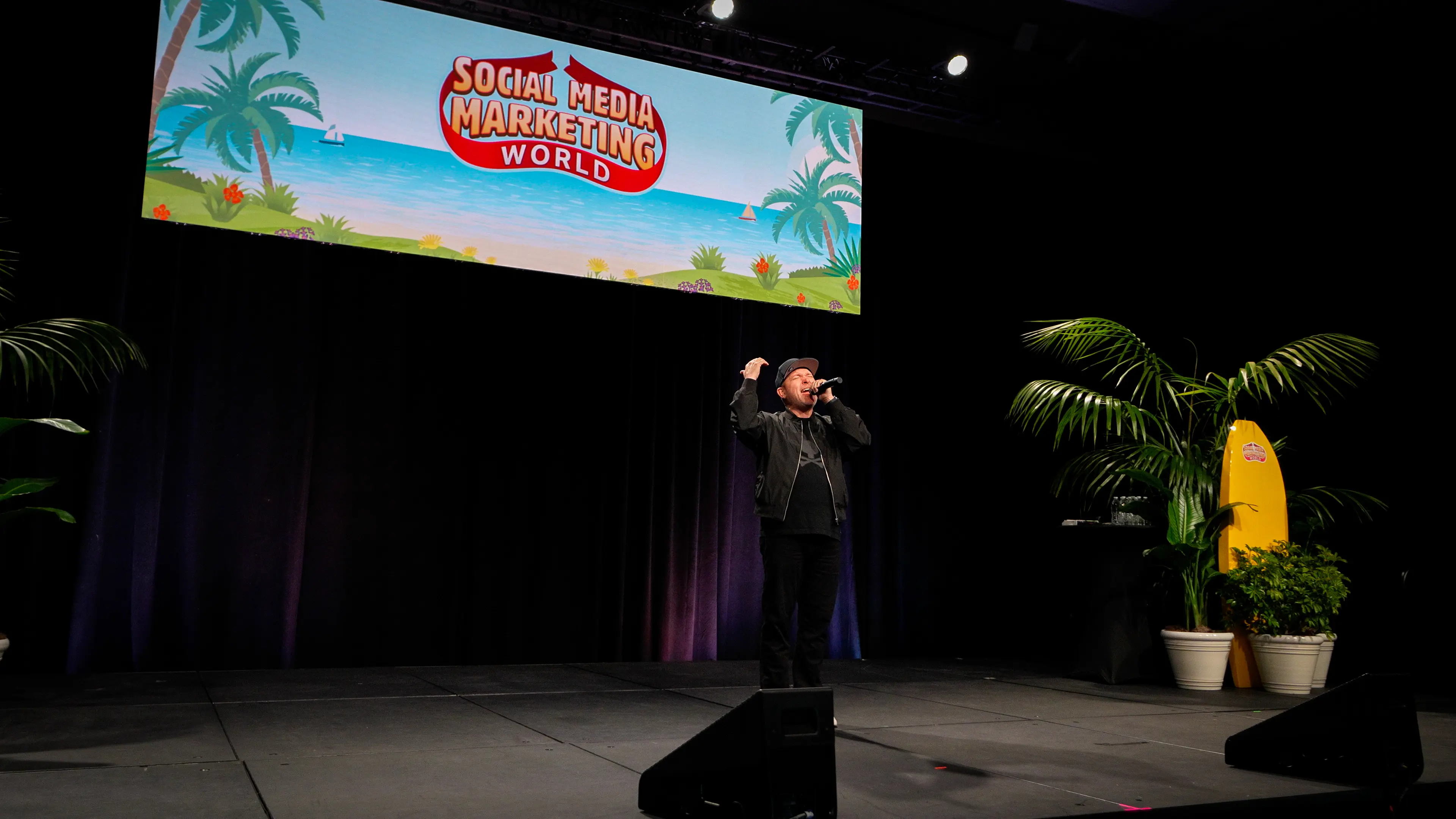 Michael King Jr. on stage — Social Media Marketing World 2026